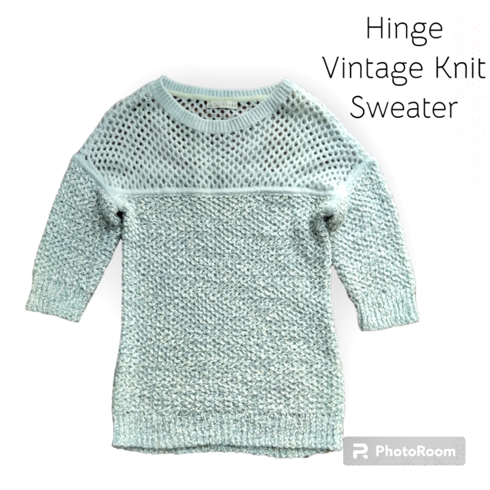 Nordstrom Hinge Boho open knit sweater mohair, Size XS